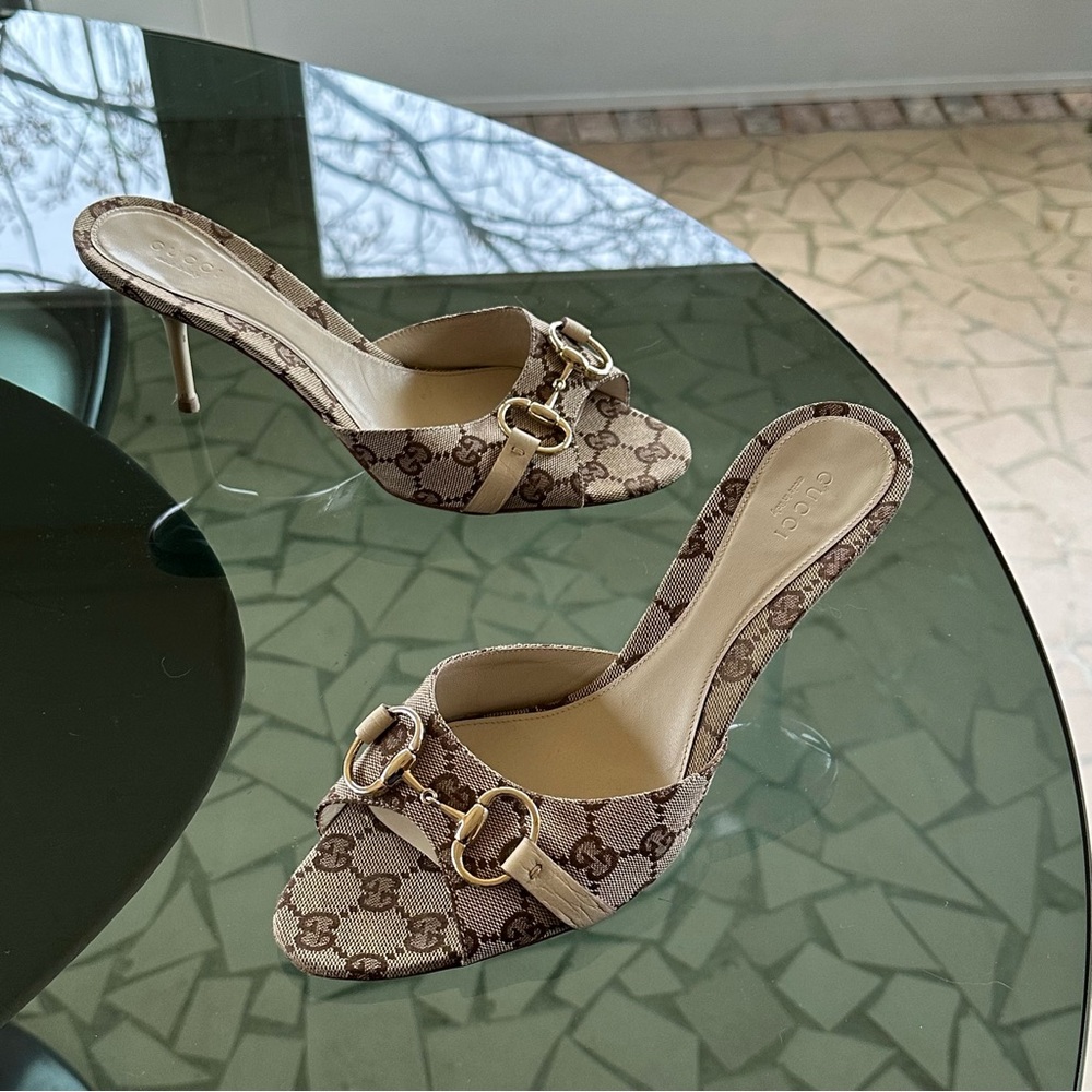 Gucci Horsebit Mules Heels With Box